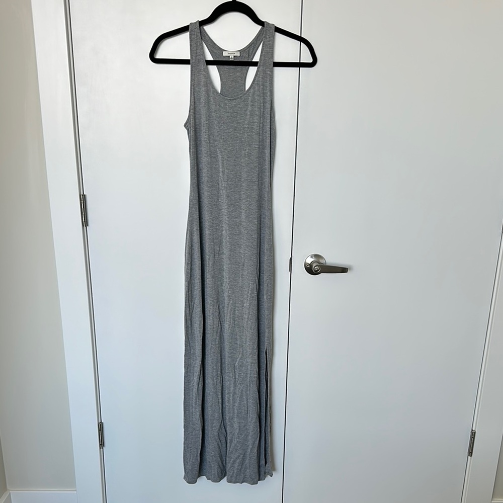Talula Gray Racer Back Maxi Dress